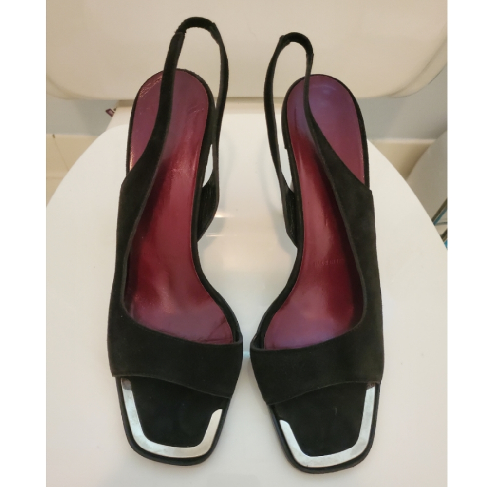 Jil Sander Black and Silver Sandals